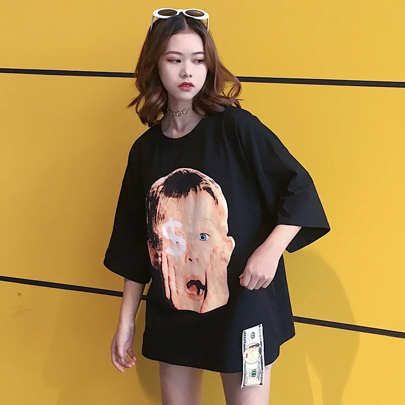 Summer New Dollar Black and White Couple Short Sleeve Harajuku Women Loose Funny Ins Shirt Students Wild Korean Style T-shirt
Summer New Dollar Black and White Couple Short Sleeve Harajuku Women Loose Funny Ins Shirt Students Wild Korean Style T-shirt