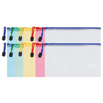 10 Pieces Zipper File Pouch Grid Document Bag Multipurpose Storage Pouch Bags for Offices Supplies Travel Accessories, 5 Colors
10 Pieces Zipper File Pouch Grid Document Bag Multipurpose Storage Pouch Bags for Offices Supplies Travel Accessories, 5 Colors