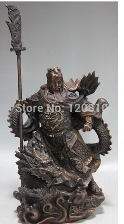 Chinese Red Copper Bronze Wu saint Ride Dragon Guan Gong Guan Yu Warrior Statue
Chinese Red Copper Bronze Wu saint Ride Dragon Guan Gong Guan Yu Warrior Statue