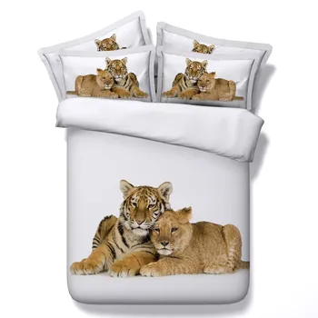 Tiger Bedding set Lion 3D quilt duvet cover bed sheet sheets linen Luxury Animal print California King size Queen full twin 4PCS
Tiger Bedding set Lion 3D quilt duvet cover bed sheet sheets linen Luxury Animal print California King size Queen full twin 4PCS