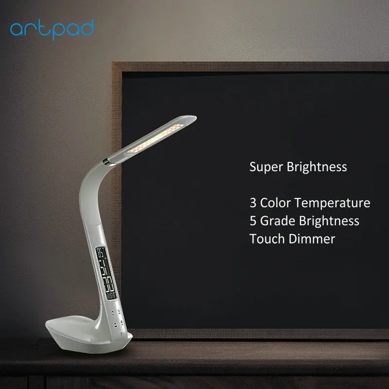ArtPad Swan Design Desktop Lamp Flexible Gooseneck DC12V Touch Dimmer Office LED Table Lamp With Clock Calendar Display
ArtPad Swan Design Desktop Lamp Flexible Gooseneck DC12V Touch Dimmer Office LED Table Lamp With Clock Calendar Display