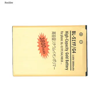 Ronlibw 10Pcs 3500mAh Gold BL-51YF Replacement Battery For LG G4 H818 H818N VS999 F500 F500S F500K F500L H815 Cell Phone Batte 
Ronlibw 10Pcs 3500mAh Gold BL-51YF Replacement Battery For LG G4 H818 H818N VS999 F500 F500S F500K F500L H815 Cell Phone Batte