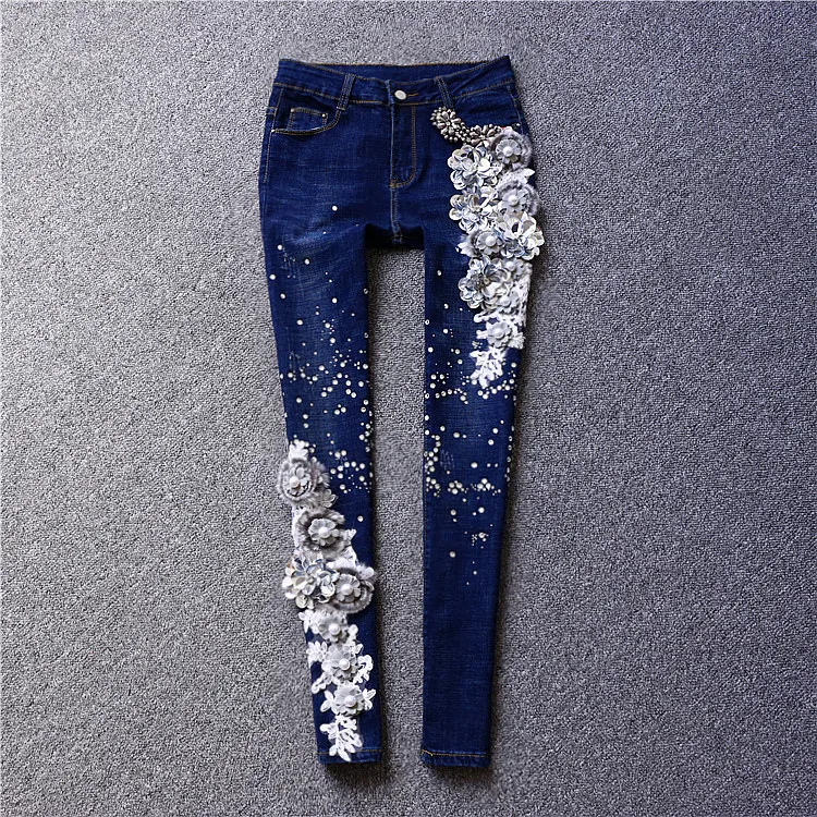 Diamonds sequined floral fashion denim pencil pants women plus size 2018 new arrivals
Diamonds sequined floral fashion denim pencil pants women plus size 2018 new arrivals