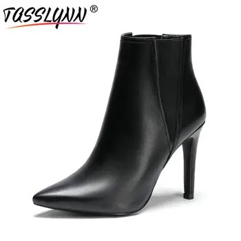 TASSLYNN 2018 Women Winter Boots Cow Leather PU Ankle Boots Pointed Toe Western Style Thin High Heels Women Shoes Size 34-39
TASSLYNN 2018 Women Winter Boots Cow Leather PU Ankle Boots Pointed Toe Western Style Thin High Heels Women Shoes Size 34-39
