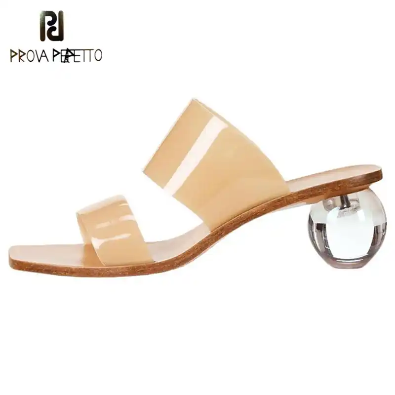 clear flip flop heels