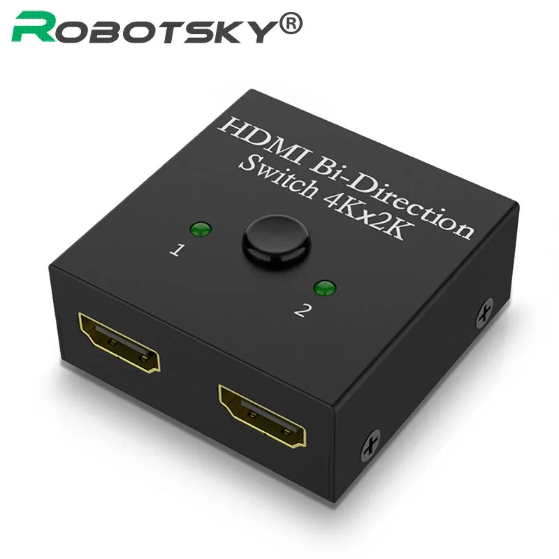 HDMI Splitter 2x1 1x2 UHD 4K Bi-Direction HDMI 2.0 Switch Switcher Splitter Hub HDCP 3D HDTV Converter Adapter for PS4/3 TV Box
HDMI Splitter 2x1 1x2 UHD 4K Bi-Direction HDMI 2.0 Switch Switcher Splitter Hub HDCP 3D HDTV Converter Adapter for PS4/3 TV Box