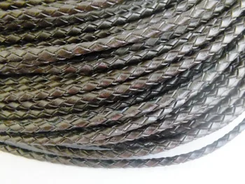 2019# free shipping Jewelry DIY 50Meters 4mm Brown Braid Genuine Leather Cord for necklace cord
2019# free shipping Jewelry DIY 50Meters 4mm Brown Braid Genuine Leather Cord for necklace cord