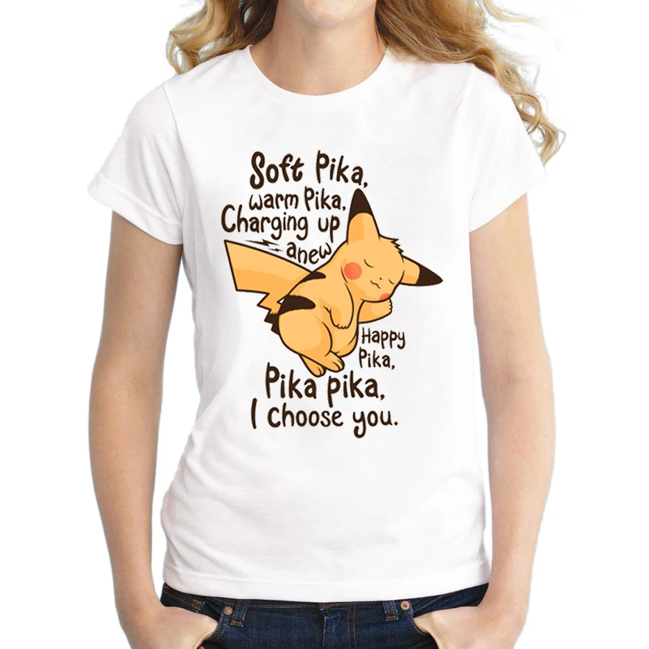 2018 Newest Pokemon Go Women T Shirt Short Sleeve Pikachu T-shirt Soft Pika Retro Printed Funny Tee Shirts
2018 Newest Pokemon Go Women T Shirt Short Sleeve Pikachu T-shirt Soft Pika Retro Printed Funny Tee Shirts