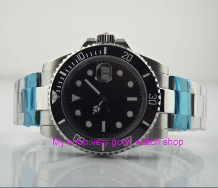 40mm PARNIS Sapphire Glass Black ceramic Bezel Automatic Self-Wind movement Men Watches luminous Mechanical watches 23SY
40mm PARNIS Sapphire Glass Black ceramic Bezel Automatic Self-Wind movement Men Watches luminous Mechanical watches 23SY
