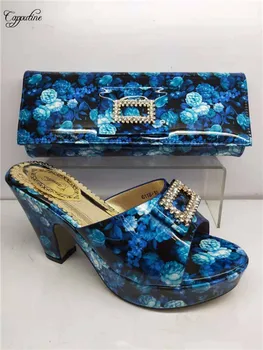 Most fashion blue with flower print pump shoes and handbag set for lady GY18 heel height 8cm
Most fashion blue with flower print pump shoes and handbag set for lady GY18 heel height 8cm