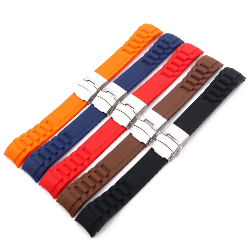 Double press folding buckle rubber strap 20mm22mm watch accessories silicone strap outdoor sports waterproof rubber watch band
Double press folding buckle rubber strap 20mm22mm watch accessories silicone strap outdoor sports waterproof rubber watch band