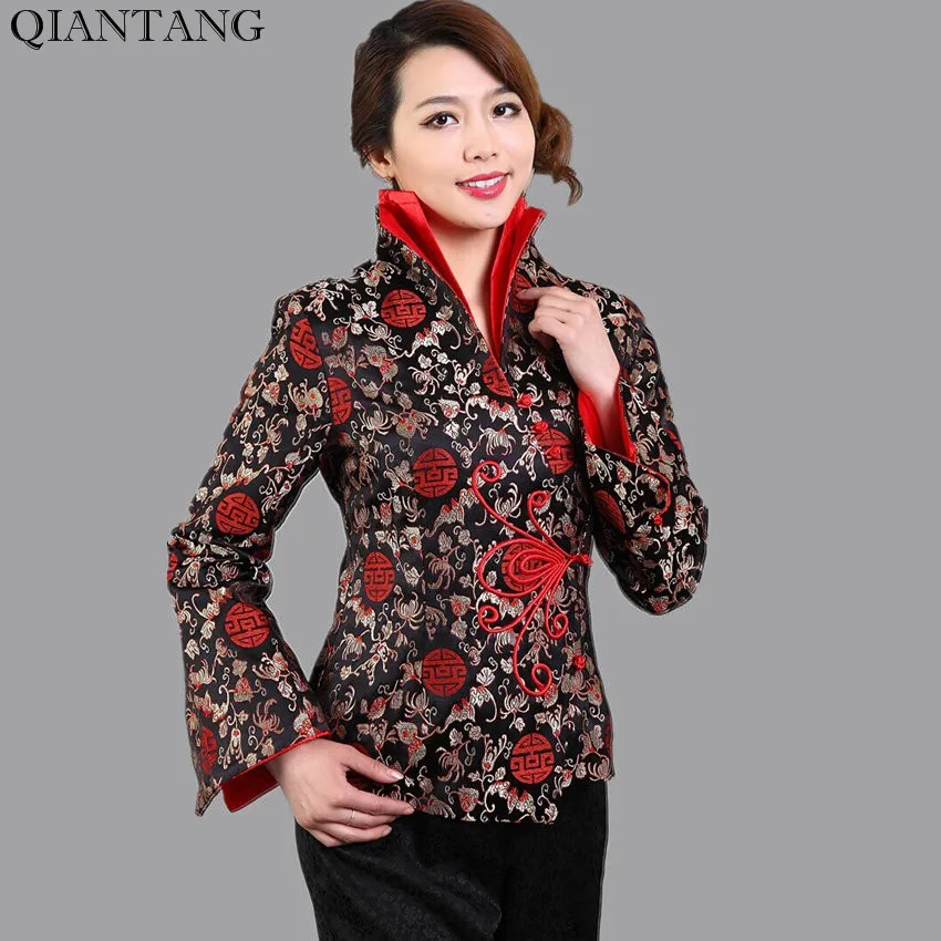 Noble Black Women Spring Jacket Traditional Chinese style Long Sleeve Coat Flowers Size S M L XL XXL XXXL Mujer Chaqueta Mny13-A
Noble Black Women Spring Jacket Traditional Chinese style Long Sleeve Coat Flowers Size S M L XL XXL XXXL Mujer Chaqueta Mny13-A