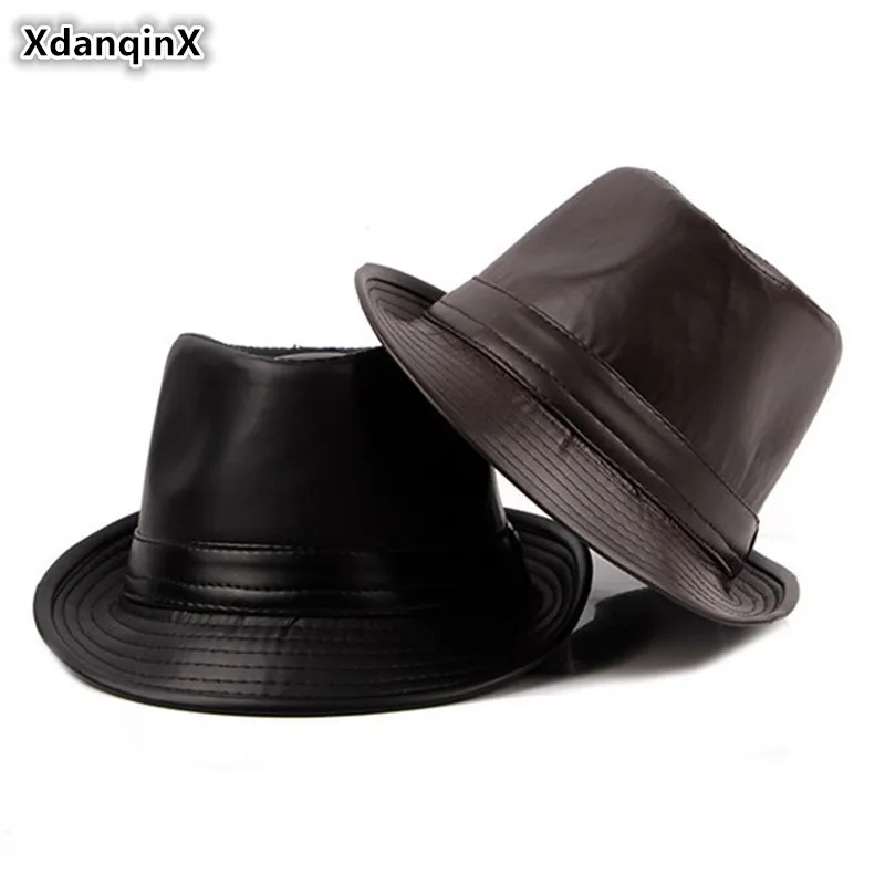 Осенняя Новая мужская шляпа XdanqinX из искусственной кожи простые модные шляпы