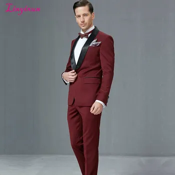 Linyixun (Jackets+Vest+Pants) 2018 New Men Suits Slim Custom Fit Brand Fashion Bridegroon Business Dress Wedding Dark red Suits
Linyixun (Jackets+Vest+Pants) 2018 New Men Suits Slim Custom Fit Brand Fashion Bridegroon Business Dress Wedding Dark red Suits