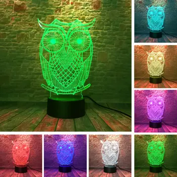 Owl Animal Figure 3D Nightlight Visual Illusion LED 7 Colors Changing Light Home Docor Toys
Owl Animal Figure 3D Nightlight Visual Illusion LED 7 Colors Changing Light Home Docor Toys