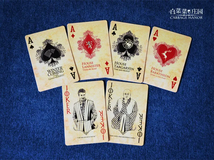 Free shipping HBO TV series Game of Thrones poker playing cards song of fire and ice derivative products novelty poker present
Free shipping HBO TV series Game of Thrones poker playing cards song of fire and ice derivative products novelty poker present