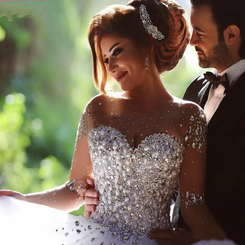 2019-luxury-ball-gown-wedding-dresses-o-neck-long-sleeves-crystal-beaded-tulle-appliques-sa (1)