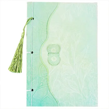 Handcrafted 208x104mm Chinese style tassel notepad vintage diary color page classical notebook stationery Gift Green King Spring
Handcrafted 208x104mm Chinese style tassel notepad vintage diary color page classical notebook stationery Gift Green King Spring