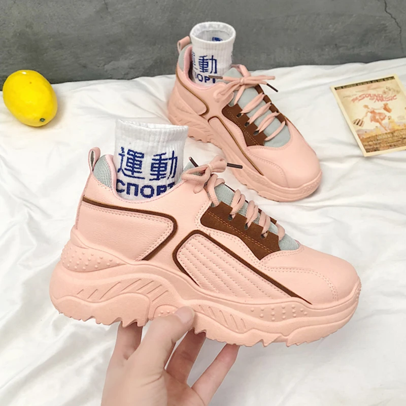 2019 New Fashion Pink Platform Sneakers Spring Ladies Causal Shoes Woman Leather Platform Shoes Women Sneakers Chaussure Femme
2019 New Fashion Pink Platform Sneakers Spring Ladies Causal Shoes Woman Leather Platform Shoes Women Sneakers Chaussure Femme