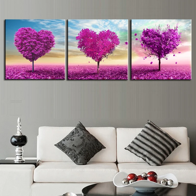 Paintings On Canvas Wall Art Framework Home Decor 3 Pieces Loving Trees Pictures Living Room HD Prints Purple Heart Trees Poster
Paintings On Canvas Wall Art Framework Home Decor 3 Pieces Loving Trees Pictures Living Room HD Prints Purple Heart Trees Poster