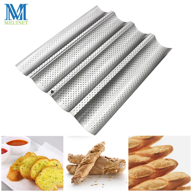 4/3/2 Grooves Wave French Bread Baking Tray Food Grade Carbon Steel Baguette-style Bake Loaf Mold Pan DIY Nonstick Toaster Pan
4/3/2 Grooves Wave French Bread Baking Tray Food Grade Carbon Steel Baguette-style Bake Loaf Mold Pan DIY Nonstick Toaster Pan