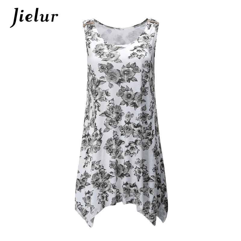 Jielur Europe Flowers Printed Buckle Long Tank Top Women Cool Street Chic Female Tops Summer Sexy White Black Blue Camis S-XL
Jielur Europe Flowers Printed Buckle Long Tank Top Women Cool Street Chic Female Tops Summer Sexy White Black Blue Camis S-XL
