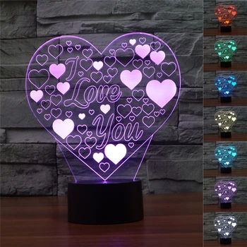 3D LOVE Heart Shape Visual LED Night Light Colorful I Love You Romantic Atmosphere Gradient Lamp Lover Couple Gift Wedding Decor
3D LOVE Heart Shape Visual LED Night Light Colorful I Love You Romantic Atmosphere Gradient Lamp Lover Couple Gift Wedding Decor