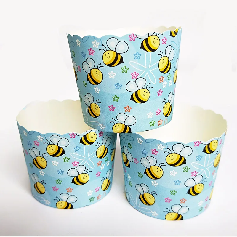 100pcs Colorful flowers cute flying Bees Paper Cake Cupcake Cup Tray Liners Baking Muffin Cupcake Cases Oven Baking Tools
100pcs Colorful flowers cute flying Bees Paper Cake Cupcake Cup Tray Liners Baking Muffin Cupcake Cases Oven Baking Tools