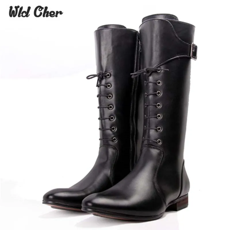 2017 lace up High Boots Mens Black Military Boots Natural Cow Leather Men Long Waterproof Snowboots Equestrian Motocycle Boots
2017 lace up High Boots Mens Black Military Boots Natural Cow Leather Men Long Waterproof Snowboots Equestrian Motocycle Boots