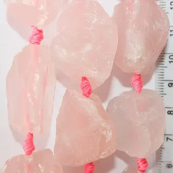 Natural Rose Quartz Rough Crystalline Nuggets - approx.26-18 x 22-20 mm Gemstone Beads - Strand 16", 14 - 16 beads
Natural Rose Quartz Rough Crystalline Nuggets - approx.26-18 x 22-20 mm Gemstone Beads - Strand 16", 14 - 16 beads