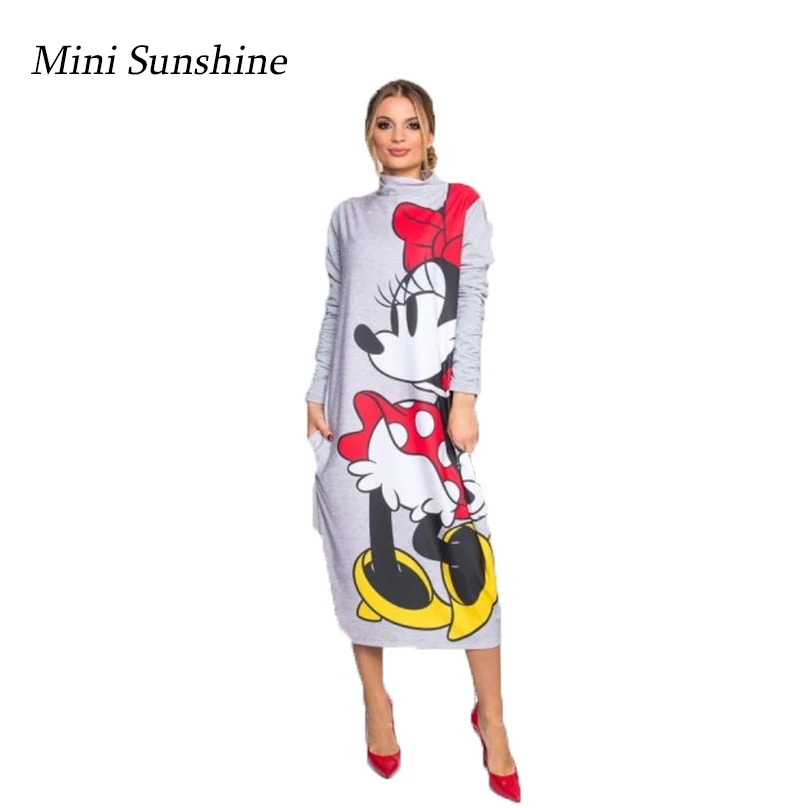 New Print Dress Women Long Sleeve Mickey Print Loose Dress Cartoon pencil Vestidos Femme Casual Minnie Miki Long Dress z3
New Print Dress Women Long Sleeve Mickey Print Loose Dress Cartoon pencil Vestidos Femme Casual Minnie Miki Long Dress z3