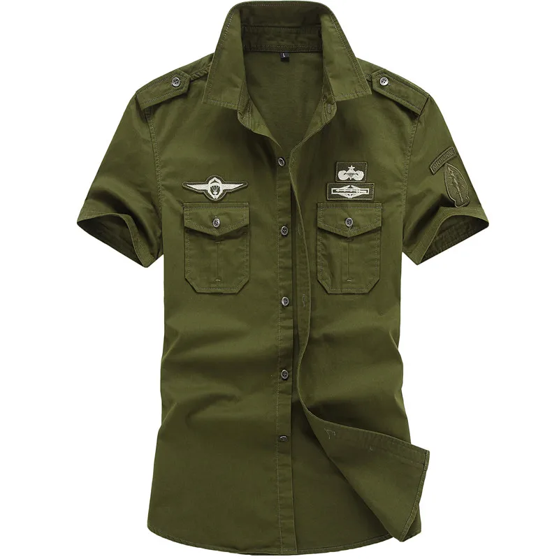 New Men's Shirts Solid Color Cotton Short Sleeve Men Summer Tops Casual Clothing Male Military Shirt Asian size M-6XL
New Men's Shirts Solid Color Cotton Short Sleeve Men Summer Tops Casual Clothing Male Military Shirt Asian size M-6XL