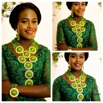 Laanc Brand Nigerian African Wedding Beads Crystal Green and Gold AB Dubai Indian Bridal Bridesmaid Jewelry Sets AL297
Laanc Brand Nigerian African Wedding Beads Crystal Green and Gold AB Dubai Indian Bridal Bridesmaid Jewelry Sets AL297