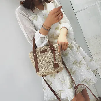 DCOS Women Straw Shoulder Bag Vintage Straw Bags Shoulder Mini Messenger Beach Casual Wicker Bag
DCOS Women Straw Shoulder Bag Vintage Straw Bags Shoulder Mini Messenger Beach Casual Wicker Bag