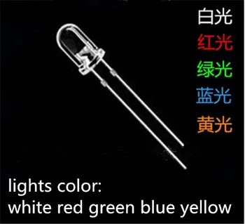 200pc/lot LED F3MM F5mm Round head Condenser White red green blue yellow purple light Plugin Lamp bulb led Glow diode RGB diode
200pc/lot LED F3MM F5mm Round head Condenser White red green blue yellow purple light Plugin Lamp bulb led Glow diode RGB diode