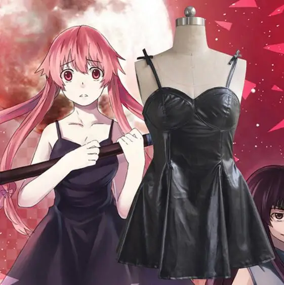 Anime The Future Diary Gasai Yuno Cosplay Costume Black PU Leather Dress Mirai Nikki Braces Skirt Halloween Costumes
Anime The Future Diary Gasai Yuno Cosplay Costume Black PU Leather Dress Mirai Nikki Braces Skirt Halloween Costumes