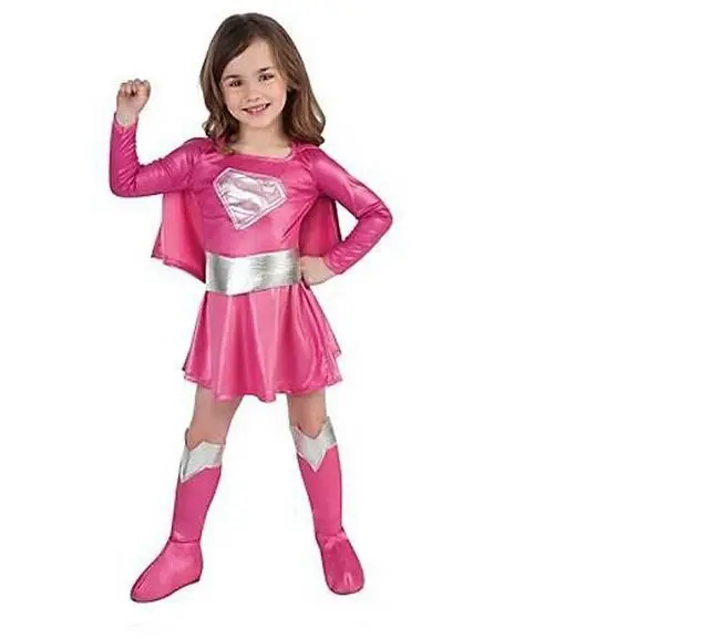 CaGiPlay children hot pink superman girl dress halloween cosplay party super hero supergirl costume with cape,boots,belt .
CaGiPlay children hot pink superman girl dress halloween cosplay party super hero supergirl costume with cape,boots,belt .