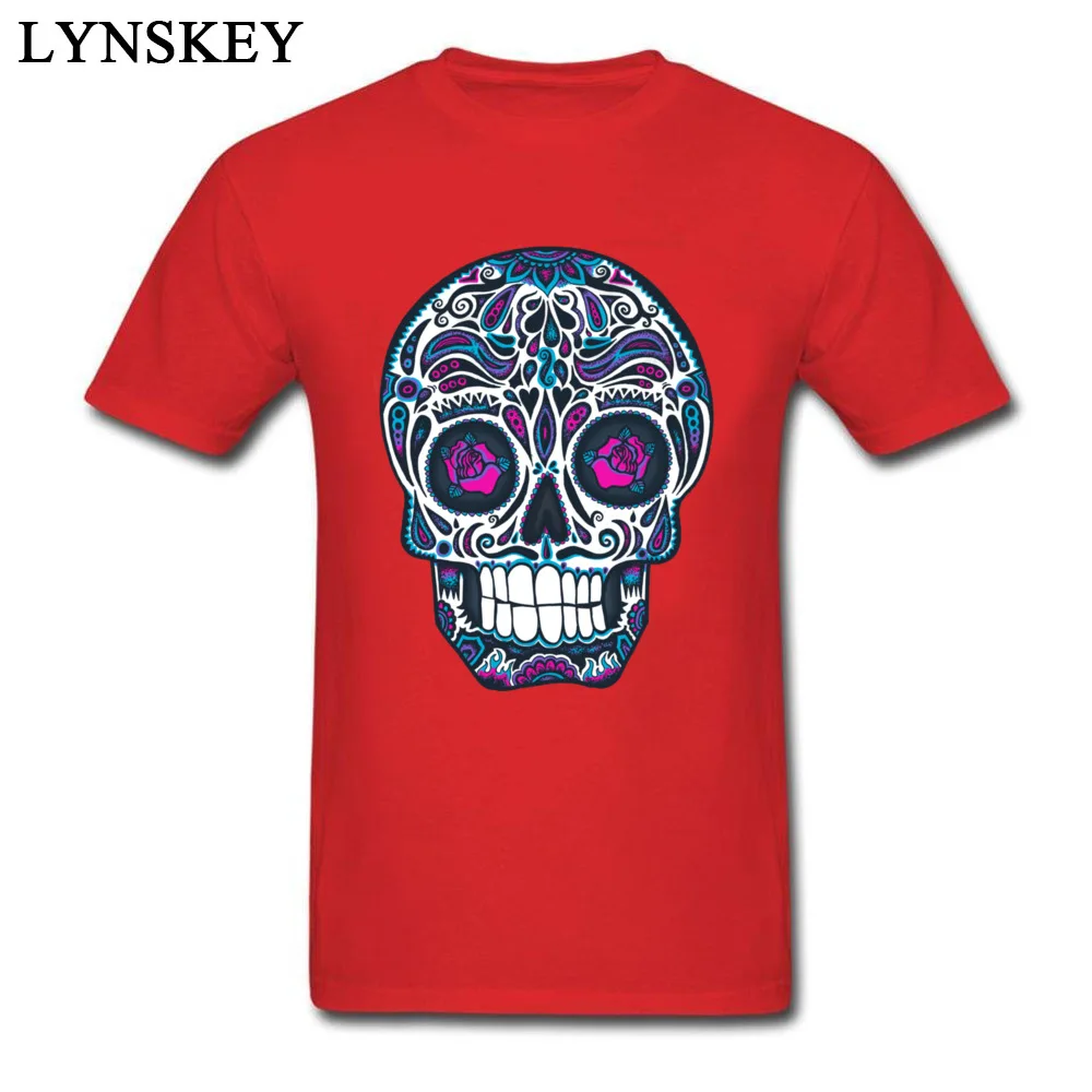 Cotton Boy Short Sleeve T Shirt Design Tops Shirt Cute Geek O Neck Tee Shirt Calavera IV Neon Calavera IV Neon red