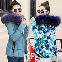 Winter Jacket Women Parkas for Coat Fashion Female Down Jacket With a Hood Large Faux Fur Collar Coat 2018 Autumn high quality image