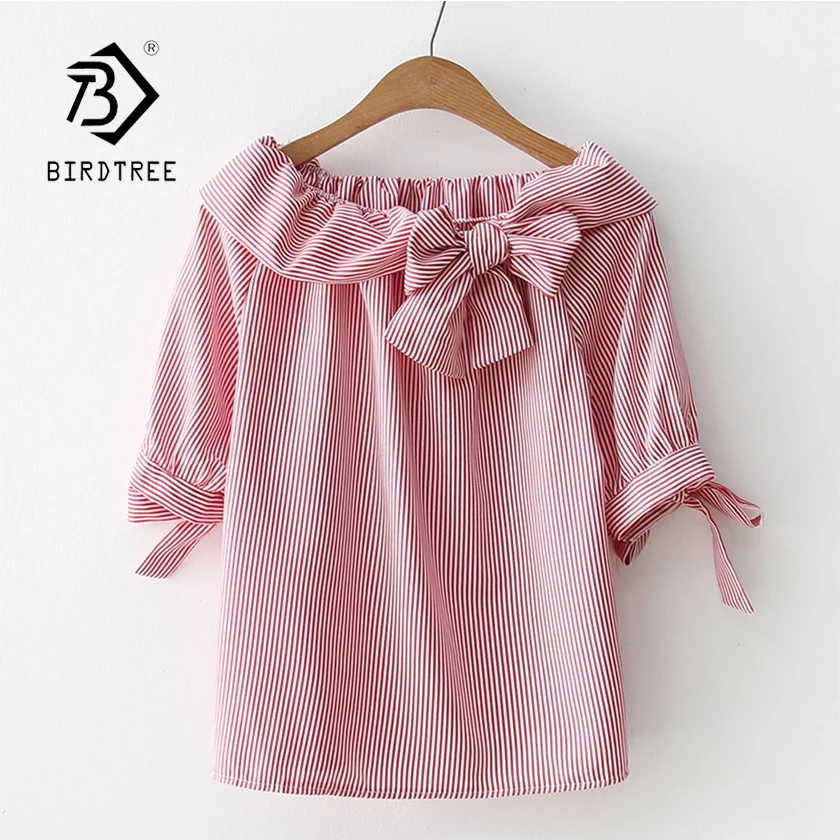 2018 New Women Striped Shirt Lace Up Bow Loose Short Sleeve Fashion Sweet Camisa Blusa Feminina Plus Size T88613F
2018 New Women Striped Shirt Lace Up Bow Loose Short Sleeve Fashion Sweet Camisa Blusa Feminina Plus Size T88613F