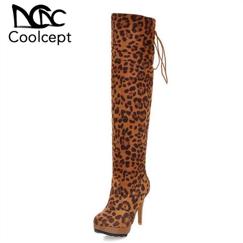 Coolcept Women Boots High Heels Female Over Knee Shoes Fashion Back Lace Up Botas Brief Platform Winter Footwear Size 34-40
Coolcept Women Boots High Heels Female Over Knee Shoes Fashion Back Lace Up Botas Brief Platform Winter Footwear Size 34-40