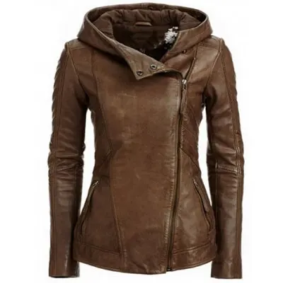Autumn Winter 2018 New Faux Leather Jackets Women Solid Hooded Leacther Streetwear Coat Long Sleeve Zipper Leather Jacket Brown
Autumn Winter 2018 New Faux Leather Jackets Women Solid Hooded Leacther Streetwear Coat Long Sleeve Zipper Leather Jacket Brown