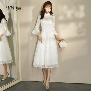 weiyin 2019 Robe De Soiree Lace Short Evening Dresses White Banquet Party Dress High Neck A-Line Prom Formal Dress Vestidos
weiyin 2019 Robe De Soiree Lace Short Evening Dresses White Banquet Party Dress High Neck A-Line Prom Formal Dress Vestidos