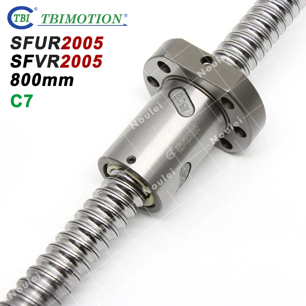 TBI 20mm Ball Screw set 2005 Rolled C7 800mm with Ballscrew Nut SFU2005 SFV2005 5mm pitch for CNC parts
TBI 20mm Ball Screw set 2005 Rolled C7 800mm with Ballscrew Nut SFU2005 SFV2005 5mm pitch for CNC parts