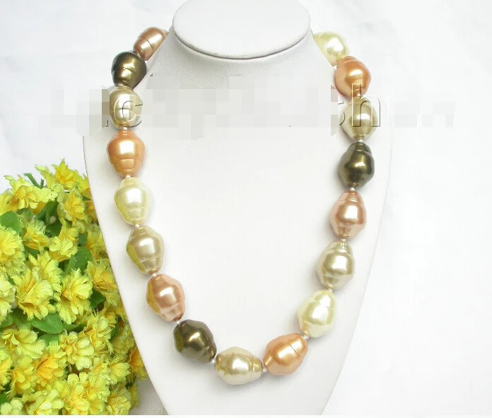 22mm baroque Multicolor green coffee champagne south sea shell pearls necklace @^Noble style Natural Fine jewe FREE SHIPPING
22mm baroque Multicolor green coffee champagne south sea shell pearls necklace @^Noble style Natural Fine jewe FREE SHIPPING