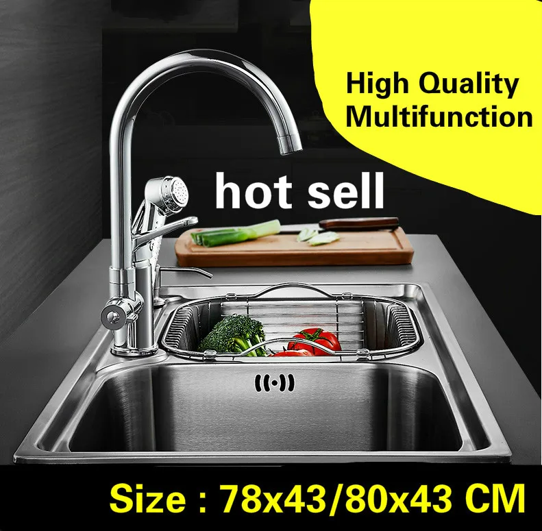 Free shipping Apartment luxury do the dishes kitchen double groove sink 304 stainless steel standard hot sell big 78x43/80x43 CM
Free shipping Apartment luxury do the dishes kitchen double groove sink 304 stainless steel standard hot sell big 78x43/80x43 CM