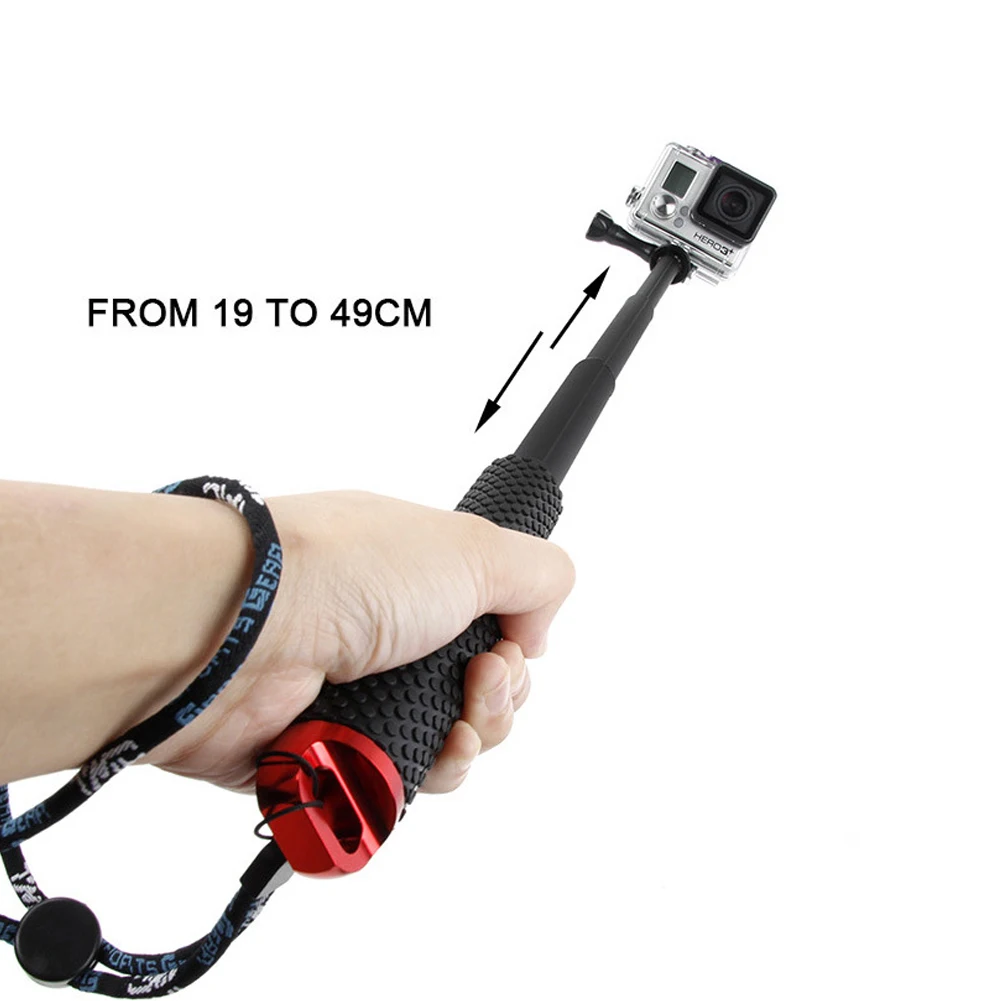 Universal Stretchable Selfie Stick Monopod+Clip Holder Set For GOPRO Sports Camera Extendable Hand Held Selfie Stick