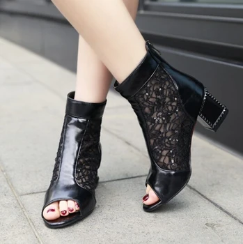 New Sale Womens Open Toe Mesh Thick Heels Ankle Boots Summer Fashion Sandals Cool Boots For Women High Heels Shoes Zapatos Mujer
New Sale Womens Open Toe Mesh Thick Heels Ankle Boots Summer Fashion Sandals Cool Boots For Women High Heels Shoes Zapatos Mujer