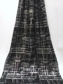 Nigerian Lace Fabrics 5yard 3D Sequins lace fabric net lace fabric 2019 Silver Black lace fabric for haute couture dress
Nigerian Lace Fabrics 5yard 3D Sequins lace fabric net lace fabric 2019 Silver Black lace fabric for haute couture dress