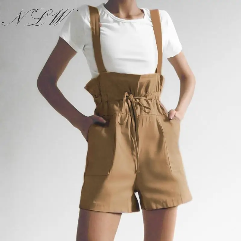 NLW Suspender Shorts Women Summer Casual High Waist Hotpants 2019 Wide Leg Chic Shorts Elastic Female Solid Shorts 3 Colors
NLW Suspender Shorts Women Summer Casual High Waist Hotpants 2019 Wide Leg Chic Shorts Elastic Female Solid Shorts 3 Colors